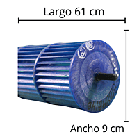 Turbina Evaporador Largo 61cm X Diametro 9cm