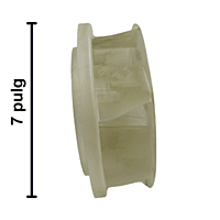 Turbina Evaporador Largo 17 5/8 Ancho 7 Flecha 1/2 CW Derecha- 10310101 Turbina Evaporador Largo 17 5/8 Ancho 7 Flecha 1/2 CW Derecha- 10310101