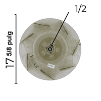 Turbina Evaporador Largo 17 5/8 Ancho 7 Flecha 1/2 CW Derecha- 10310101 Turbina Evaporador Largo 17 5/8 Ancho 7 Flecha 1/2 CW Derecha- 10310101