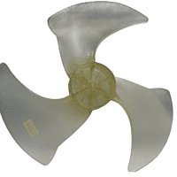 Aspa Condensador para Minisplit Mirage Largo 55 cm Ancho 13.8 cm Flecha 1/2, 3 Hojas - 10335014