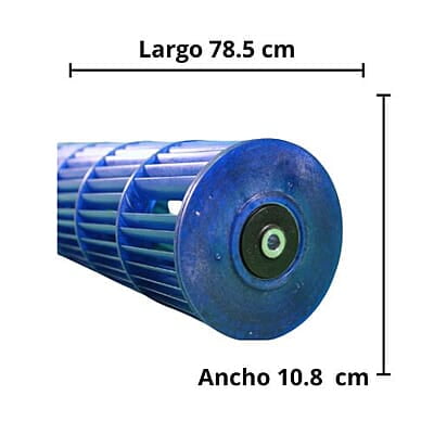 Turbina Evaporador  Largo 78.5cm x 10.8 cm