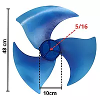 ASPA CONDENSADOR  Largo 48cm, Ancho Aro 10cm, Flecha 5/16 - 13320009000053