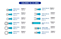 Terminal Doble Cal 16 Macho Y Hembra - Tca244