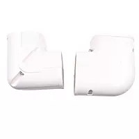 Kit de Canaletas PVC 3” Color Blanco Instalación de Aire Acondicionado 1mt, INCLUYE 3 Tramos de 1m, Entrada Pared, 2 Codos (1 Ajustable, 1 de 90°), 3 Coples, Ducto Flexible 24”, Salida Final - CXKC1M