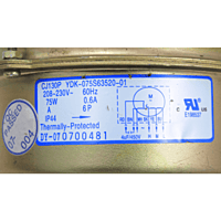 Motor Para Ventana Mirage 1Ton, Cj130P(Ydk-075563502-01),208-230V,60Hz,75W,0.6A,6 Polos, Ip 44, Macq1221J, - 150113051