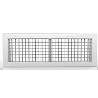 Rejilla de Inyeccion Doble Deflexion Aleta Aerodinamica en Aluminio Extruido (24" X 8", Blanco) - RIDDAAE24X24B