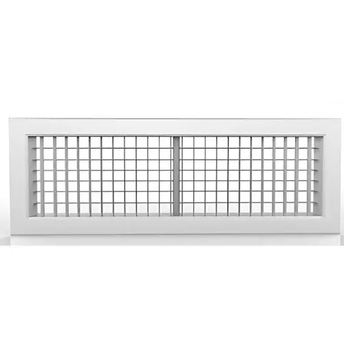 Rejilla de Inyeccion Doble Deflexion Aleta Aerodinamica en Aluminio Extruido (24" X 8", Blanco) - RIDDAAE24X24B