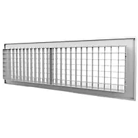Rejilla de Inyeccion Doble Deflexion Aleta Aerodinamica en Aluminio Extruido (24" X 8", Blanco) - RIDDAAE24X24B