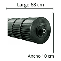 Turbina Evaporador Mirage Largo 68 cm Ancho 10 cm opresor externo - 209990000112 Turbina Evaporador Mirage Largo 68 cm Ancho 10 cm opresor externo - 209990000112