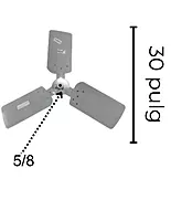 Aspa de Aluminio Largo 30 X 5/8Pulg x 3 Hojas  - 2625579000