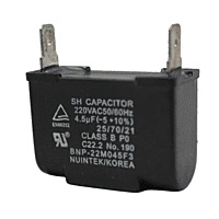 Capacitor, 220Vac, 50/60Hz, 4.5 Mf - 3H01487C