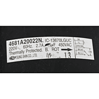 Motor Evaporacdor Para Central LG (Mirage) - 4681A20022N