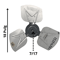 Aspa Para Minisplit, 3 Toneladas, Mfcc3821H, Diámetro 44.3 Cm, Altura 10.9 Cm, Flecha 15/32, Derecha,3 Hojas, Metálica-52224113822 Aspa Para Minisplit, 3 Toneladas, Mfcc3821H, Diámetro 44.3 Cm, Altura 10.9 Cm, Flecha 15/32, Derecha,3 Hojas, Metálica-52224113822