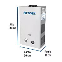 Calentador de agua, instantaneo, gas LP, 6 litros Foset, 45271 - CALE-6I