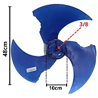 ASPA CONDENSADOR 2 TON, Largo 48cm, Ancho Aro 10cm, Flecha 3/8 PARA MOD: CVC261E, V32 2024 - 950122681