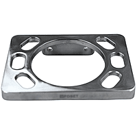 Portavaso cepillero, metálico, cromo, BASIC - 49610 - A-907 - Caja con 4 Pieza – Master 24