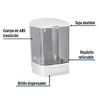 Dosificador para jabón líquido, blanco, Foset Basic - ABP-11B / 45742 Dosificador para jabón líquido, blanco, Foset Basic - ABP-11B / 45742