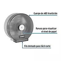 Portarollo junior de ABS, humo, Foset Basic - ABP-21H / 45739