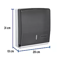 Dispensador de ABS para toallas de papel, humo, Foset - ABP-30H / 47936