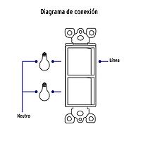 Interruptor dúplex, línea Classic - APDO-CL / 46006 Interruptor dúplex, línea Classic - APDO-CL / 46006