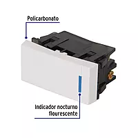 Interruptor de 3 vías, 1 módulo, línea Española,color blanco - APSE-EEB / 47048 Interruptor de 3 vías, 1 módulo, línea Española,color blanco - APSE-EEB / 47048