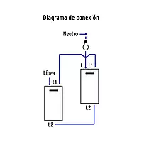 Interruptor de 3 vías, 1 módulo, línea Española,color blanco - APSE-EEB / 47048 Interruptor de 3 vías, 1 módulo, línea Española,color blanco - APSE-EEB / 47048