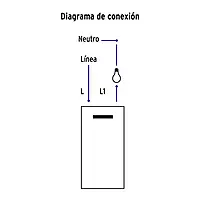 Interruptor sencillo 1.5 módulos,línea Española,color blanco - APSE15-EB / 47046