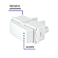 Interruptor de 3 vías con luz piloto, línea Italiana, blanco 48054 - APSEP-EIB