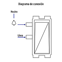 Interruptor para timbre, línea Italiana, color marfil - APTI-I / 48099 Interruptor para timbre, línea Italiana, color marfil - APTI-I / 48099