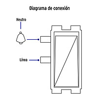 Interruptor para timbre, línea Oslo, color blanco - APTI-OB / 48323 Interruptor para timbre, línea Oslo, color blanco - APTI-OB / 48323