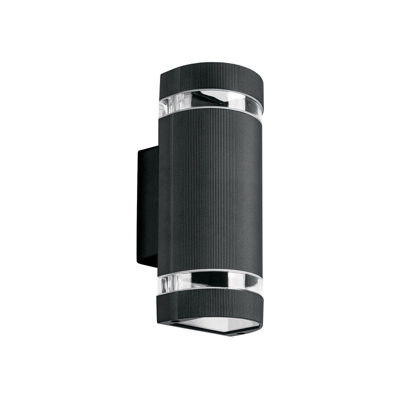 Arbotante exterior con 2 spots, lámparas no incluidas, negro - 45408 - ARB-210S - Caja con 2 Pieza – Master 24