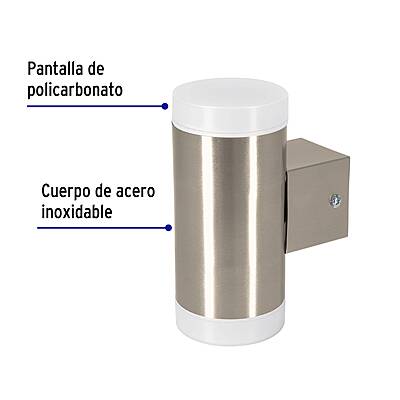 Arbotante decorativo de LED 10 W 2 spots luz cálida, Volteck - 46129 - ARB-211L - Caja con 1 Pieza – Master 12