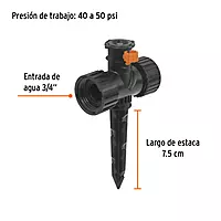 Aspersor mini de plástico, irrigación 360° - ASMI-360 / 12297