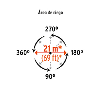 Aspersor metálico una vía, estaca de 11' - ASP-11 / 10318 Aspersor metálico una vía, estaca de 11' - ASP-11 / 10318