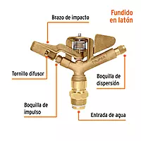 Aspersor agrícola 1', fundido en latón - ASP-1BR / 10317 Aspersor agrícola 1', fundido en latón - ASP-1BR / 10317
