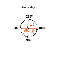 Aspersor plástico una vía, estaca de 11' - ASP-P11 / 10336 Aspersor plástico una vía, estaca de 11' - ASP-P11 / 10336