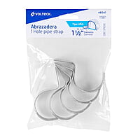 Bolsa con 5 abrazaderas 1-1/2' tipo uña para tubo, Volteck - AU-112 / 46041 Bolsa con 5 abrazaderas 1-1/2' tipo uña para tubo, Volteck - AU-112 / 46041
