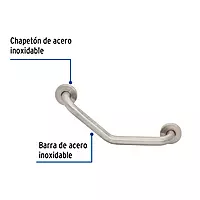 Barra angular de seguridad, acero inox, 1-1/4" x 40cm, FOSET - BARS-40A / 46887 Barra angular de seguridad, acero inox, 1-1/4" x 40cm, FOSET - BARS-40A / 46887