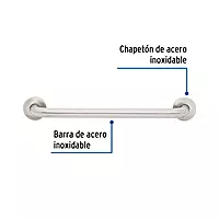 Barra recta de seguridad, acero inox, 1-1/4" x 50cm, FOSET - BARS-50 / 46884 Barra recta de seguridad, acero inox, 1-1/4" x 50cm, FOSET - BARS-50 / 46884