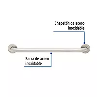 Barra recta de seguridad, acero inox, 1-1/4" x 60cm, FOSET - BARS-60 / 46885 Barra recta de seguridad, acero inox, 1-1/4" x 60cm, FOSET - BARS-60 / 46885