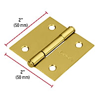 Bisagra cuadrada 2', acero latonado, plana - BC-201P / 43235