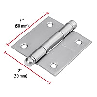 Bisagra cuadrada 2', acero inoxidable, redonda - BC-204R / 43220 Bisagra cuadrada 2', acero inoxidable, redonda - BC-204R / 43220
