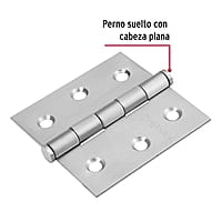 Bisagra cuadrada 2-1/2', acero inoxidable, plana - BC-254P / 43226