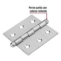 Bisagra cuadrada 2-1/2', acero inoxidable, redonda - BC-254R / 43221