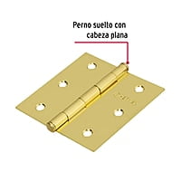 Bolsa con 2 bisagras cuadradas 3'acero latonado,Hermex Basic - BC-301PPB / 25050