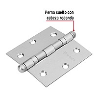 Bisagra cuadrada 3', acero inoxidable, redonda - BC-304R / 43222 Bisagra cuadrada 3', acero inoxidable, redonda - BC-304R / 43222