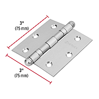 Bisagra cuadrada 3', acero inoxidable, redonda - BC-304R / 43222 Bisagra cuadrada 3', acero inoxidable, redonda - BC-304R / 43222