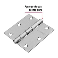 Bisagra cuadrada 3-1/2', acero cromo mate, plana - BC-353P / 43262