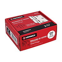 Bisagra cuadrada 3-1/2', acero cromo mate, redonda - BC-353R / 43257 Bisagra cuadrada 3-1/2', acero cromo mate, redonda - BC-353R / 43257