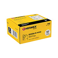 Bisagra cuadrada 4', acero cromo mate, plana, Hermex Basic - BC-403PP / 23689 Bisagra cuadrada 4', acero cromo mate, plana, Hermex Basic - BC-403PP / 23689